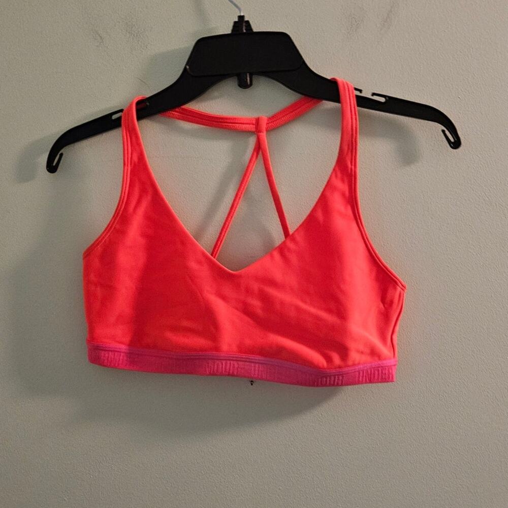 Under Armour Women's Sports Compression Bra Strappy, Pink, Estimated Size XS